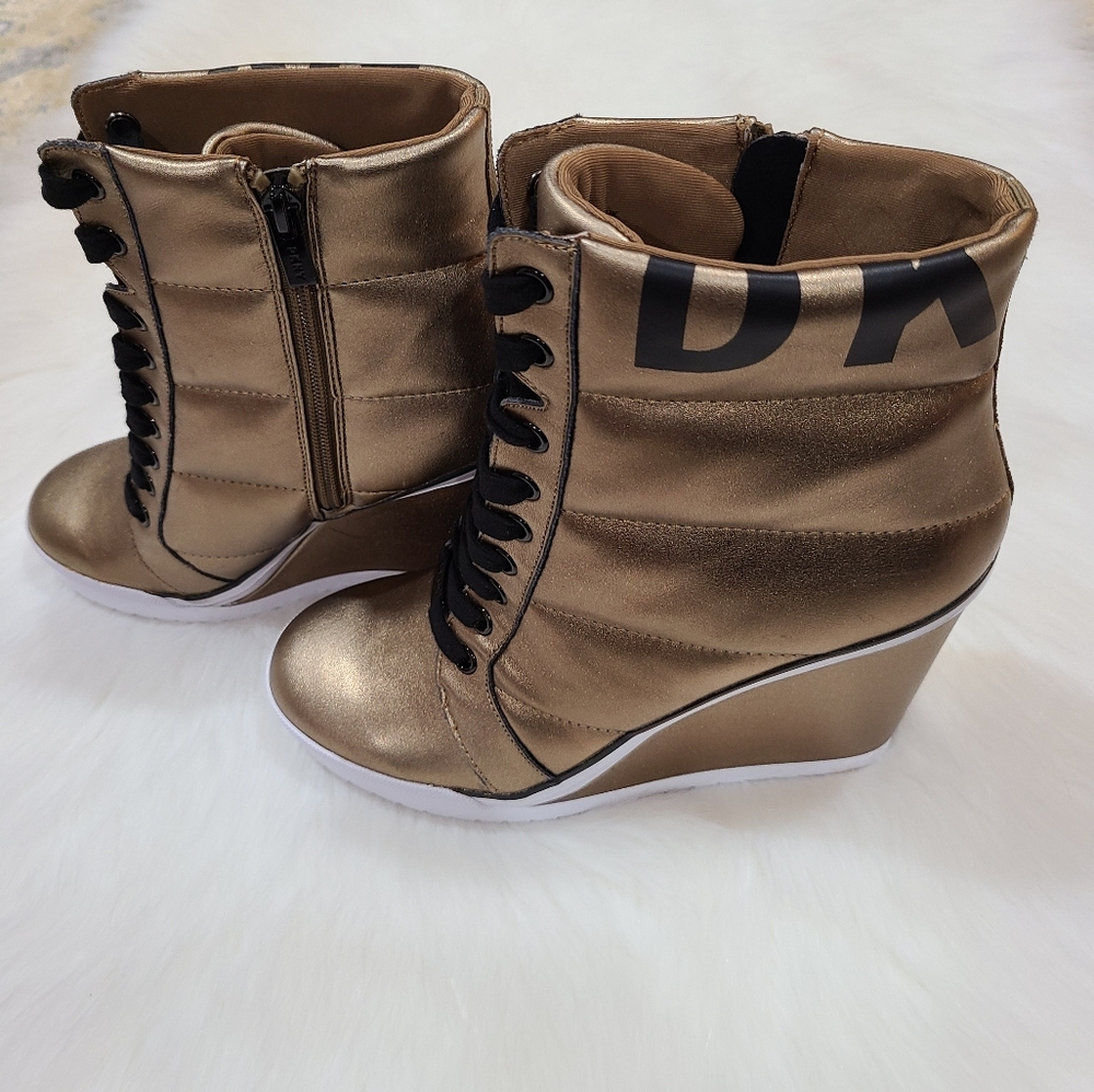 DKNY wedge bootie